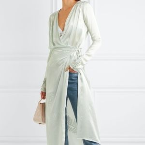 Attico Gabriela mint pale green wrap dress NEW
